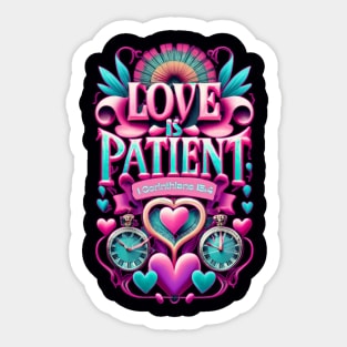 LOVE IS PATIENT 1 Corinthians 13:4 Sticker